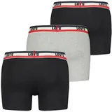 Levi's Underwear Logo Boxershorts 3 Einheiten Black / Grey Melange XL