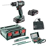 Metabo Akku Bohrschrauber BS 18 L BL 18V 2x2Ah Akku Bitset Meterstab Bleistift