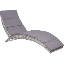 vidaXL Sonnenliege 159 x 57 x 76 cm Grau
