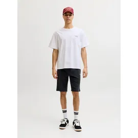 JACK & JONES "JPSTGORDON ARCHIVE SWEAT SHORTS MID SN", Herren, Gr. XS, N-Gr, schwarz, Web, Obermaterial: 80% Baumwolle, 20% Polyester, unifarben, regular fit, Hosen, mit Kordelzug