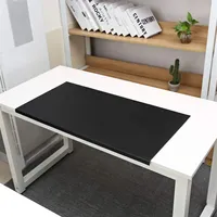 Heavyoff Schreibtischunterlage,Tischunterlage,PU-Leder wasserdichte Laptop Schreibtischmatte mit Kantenschutz für Büro und Zuhause Schwarz, 70x40cm