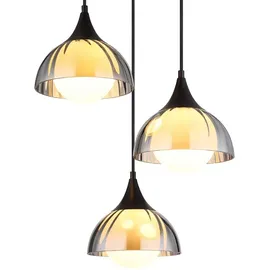 Nowa Hängeleuchte Pendelleuchte Esszimmerlampe Rauchglas opal 3-Flammig G9 schwarz