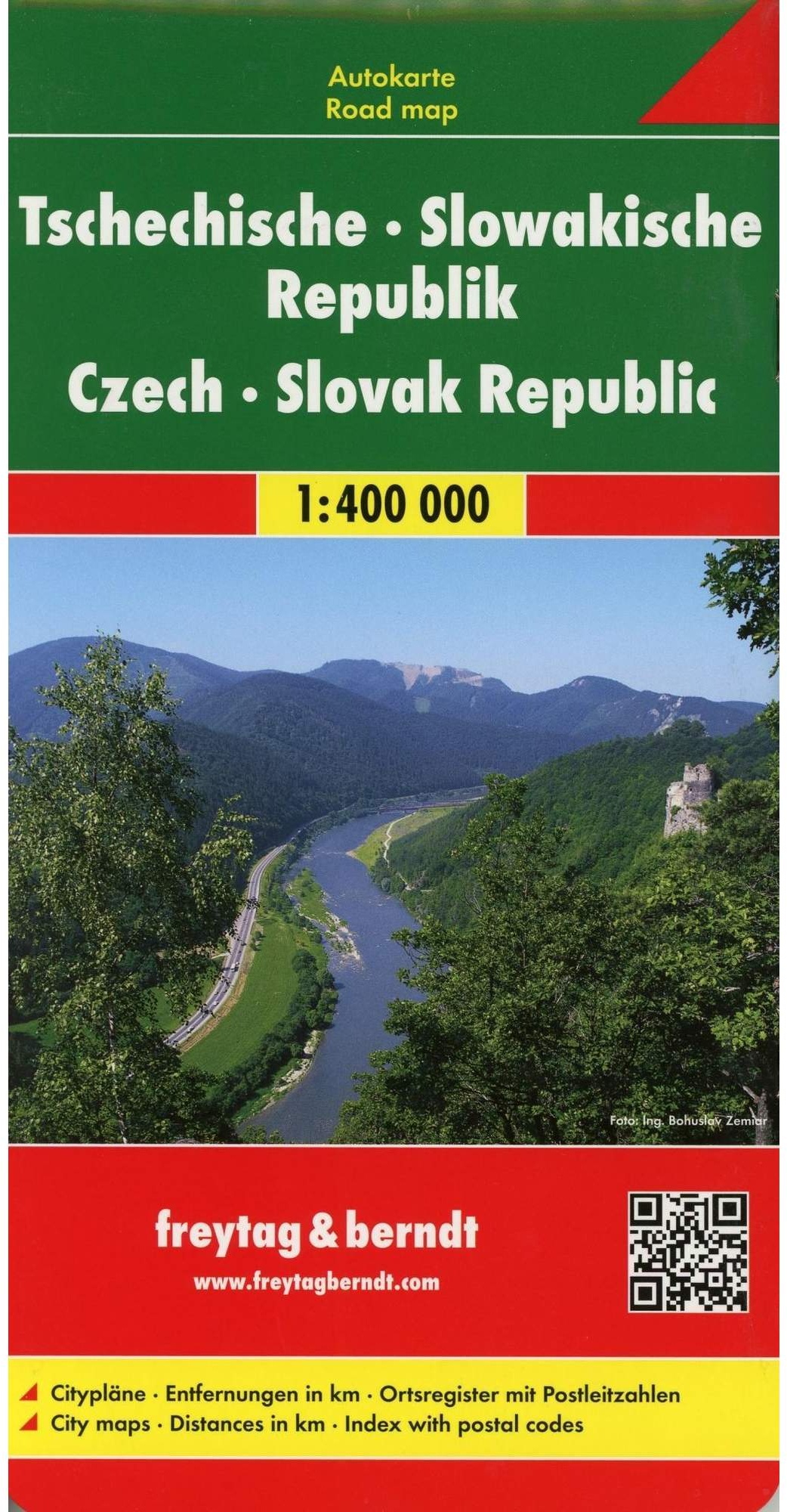 Tschechische Republik / Slowakische Republik  1 : 400 000. Autokarte -  Straßenkarten