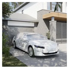 vidaXL Halbgarage Silbern M PEVA