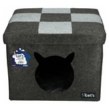 Let's Bands Katzenhöhle Schlafhöhle für Katzen Let's sleep Pet Cube grau