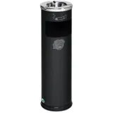 Proregal Robuster Kombiascher poliertem Aschereinsatz | 11,6 Liter, HxBxT 66x20x20cm | Stahl | Anthrazit | Mülleimer Aschenbecher Abfalleimer