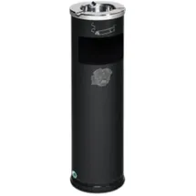 Proregal Robuster Kombiascher poliertem Aschereinsatz | 11,6 Liter, HxBxT 66x20x20cm | Stahl | Anthrazit | Mülleimer Aschenbecher Abfalleimer