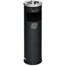Proregal Robuster Kombiascher poliertem Aschereinsatz | 11,6 Liter, HxBxT 66x20x20cm | Stahl | Anthrazit | Mülleimer Aschenbecher Abfalleimer