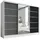 A&J MöbelLand Schiebetürenschrank AURELIA 1 200 x 215 x 59,5 cm Schwarz/Weiß