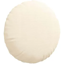 vidaXL Sitzkissen 2 pcs Creme Ø50 cm Cordstoff