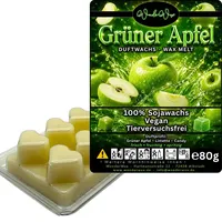 WonderWax Duftwachs Wax Melts für Duftlampe, 6 Herzen Duftmelt Wachsmelt Sojawachs Duftwachs Würfel für Raumdüfte, Wachs Duftöl Winter Indoor Schmelzen für Aromalampe Grüner Apfel