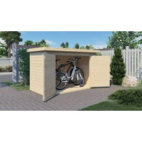 Gartenschrank Gartenhaus ca. 206x102 cm Gerätehaus Schuppen Holz Fahrradschrank