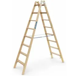 ZARGES Crestastep B - Holz-Stufenleiter 2 x 8 Stufen
