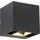 Selltec Außenleuchte Metall 10x10 cm inkl. LED warmweiß anthrazit