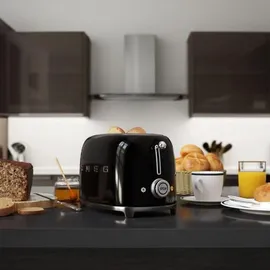 Smeg TSF01BLEU Schwarz / Hochglanz