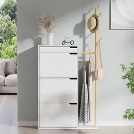 Vicco Ivo 90 x 181,5 x 30 cm mit 3 Fächern, 1 Schublade weiß