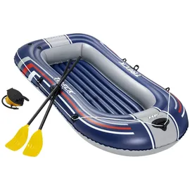 BESTWAY Schlauchboot mit Pumpe und Rudern Blau