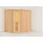 Karibu Sauna Saja - 68 mm Systemsauna - 230 Volt Plug & Play-Ohne Ofen-Ohne Dachkranz- Energiesparende Saunatür