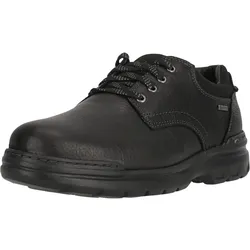 Schnürschuh CLARKS "Rockie Walk GTX", Herren, Gr. 44, schwarz, Leder, klassisch, Schuhe, mit klassischer Silhouette
