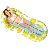 Pool Hängematte Mit Mesh, Aufblasbare Wasserhängematte Relax Luftmatratze Lounge Wasser Bett Floating Lounge Stuhl Schwimmbad Aufblasbarer Spielzeug Mit Kopfteil