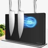 Rekehome Messerblock magnetischer ohne Messer, Schwarz 40 cm Messerhalter magnetisch aus 304 Edelstahl, beidseitig starker Magnet Knife Holder für eine aufgeräumte Küche