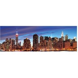 MCW LED-Bild, Leinwandbild Wandbild Leuchtbild, Timer MVG-zertifiziert ~ 120x40cm New York, flackernd