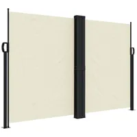 vidaXL Seitenmarkise 160 x 600 cm Creme Polyester