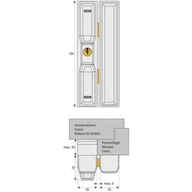 ABUS FTS88 Zusatzschloss Braun