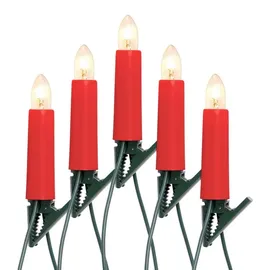 CLGarden Kerzenlichterkette LED 17 m Rot Warmweiß