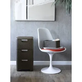 Curver Regal mit 3 Schubladen Braun