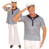 Widmann S.r.l. Hexen-Kostüm Marine Matrosen Kostüm Set für Erwachsene - Shirt blau XL