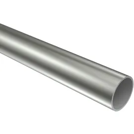 Interdeco GARDINENSTANGE Prestige Santo 240 cm (geteilt in 2 x 120 cm), 1-läufig, 20 mm Ø Edelstahl-Optik