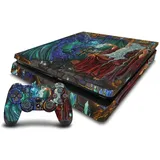 Head Case Designs Offizielle Ed Beard Jr Zauberer-Freundschaft Drachen Vinyl Haut Gaming Aufkleber Abziehbild Abdeckung kompatibel mit Sony Playstation 4 PS4 Slim Console and DualShock 4 Controller