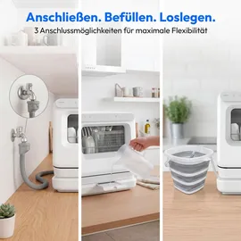Medion DWT30 Tischgeschirrspüler (freistehend, 3 Maßgedecke, 598 mm, Weiß)