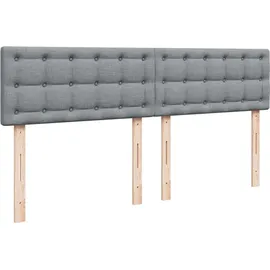 vidaXL Boxspringbett 180 x 200 cm Hellgrau