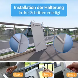 sunshare Balkonhalterung für Ray Lite Solarpanels - wetterfest, verstellbar, Aluminium