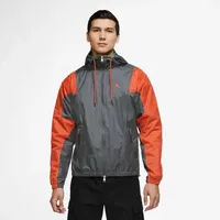 NIKE Herren Jacke ESS WOVEN, IRON GREY/ORANGE, XL