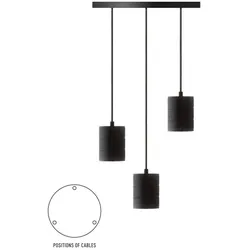 Calex Giant Retro Hängeleuchte schwarz E40 3 Fassungen