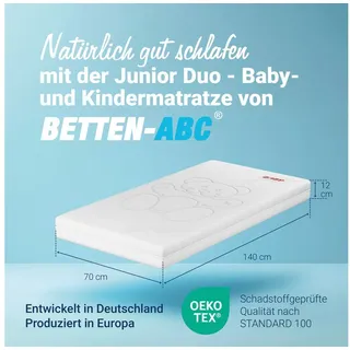 Betten-ABC Kindermatratze mit Trittkante 70 x 140 cm inkl. Bezug