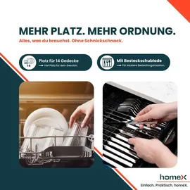 Homex DWFI601442A Einbau-Geschirrspüler (vollintegrierbar, 598 mm)