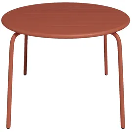vente-unique Gartentisch Ø 110 x 74 cm Terracotta/Rot