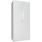 XORA Mehrzweckschrank, Weiß, 1 Fächer, 80x185x40 cm, Made in Germany, Waschküche, Mehrzweckschränke