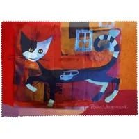 Fridolin Brillenputztuch Wachtmeister-Ivano with Mouse aus Mikrofaser, Bunt, 18x12.5x1 cm