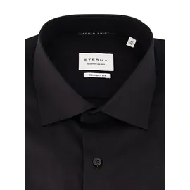 Eterna Herren Hemden schwarz Comfort Fit, schwarz, NOS