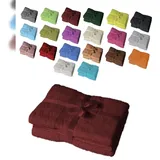 EXKLUSIV HEIMTEXTIL Saunatuch 80 x 200 cm bordeaux 2-tlg.
