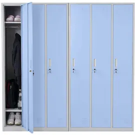 MCW Preston T829-6-H Aktenschrank 180 x 180 x 50 cm blau