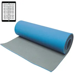 Best Sporting Yoga Matte dicker in 200 x 60 x 1,3cm I Gymnastikmatte, ideal als Yoga Matte, Fitness Matte oder Pilatesmatte I Sportmatte Fitnessmatte rutschfest I Yoga Mat aus schadstoffgeprüftem PE - blau
