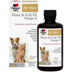 Doppelherz für Tiere Haut & Fell Öl Katzen und Hunde 250 ml