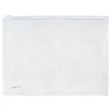 FolderSys Kleinkrambeutel 40413-10, B5, transparent/weiß, mit Gleitverschluss
