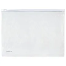 FolderSys Kleinkrambeutel 40413-10, B5, transparent/weiß, mit Gleitverschluss